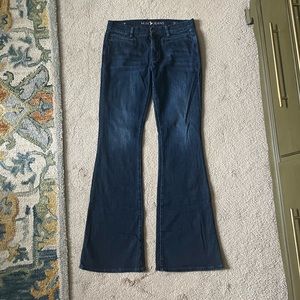 Anthropologie MiH Jeans Flare Dark Denim Mid Rise